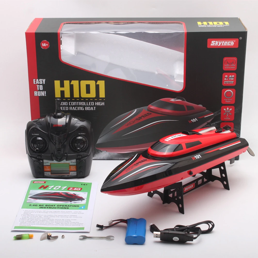 

H101 High Speed Racing Remote Control Ship RC Boat 2.4G 30km/h Speedboat RC Steerable Boat For Kids Hobby Outdoor Toys