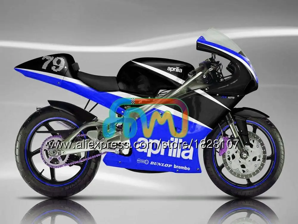 RS125R для Aprilia RS 125 R RR RS125 99 00 01 02 03 04 05 64BS. 55 черный глянец RS4 RS-125 1999 2000 2001 2002 2003 2005 обтекатель - Цвет: No. 3