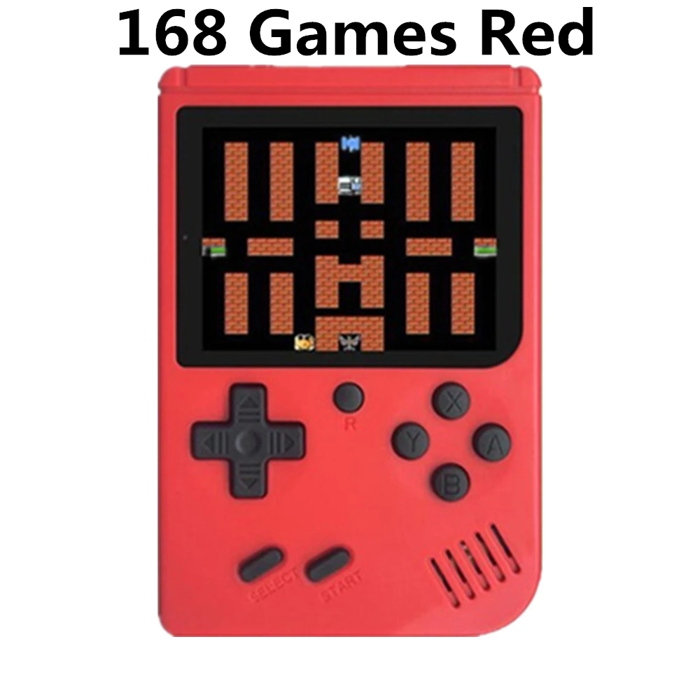 Red 168 Игровой мальчик Мини Портативный Ретро ручной 8 бит 400/168 игры GameBoy дети ностальгические плееры видео консоль для детей Ностальгический - Цвет: Red 168