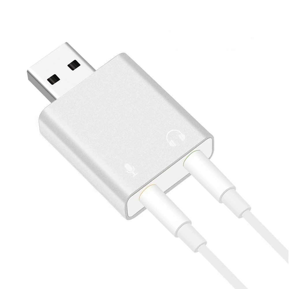 Сплав внешняя звуковая карта USB7.1 аудио адаптер с 3,5 мм разъемом для ПК ноутбук