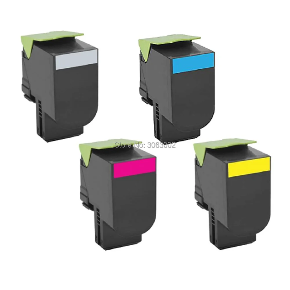 Высокоyiled тонер картридж совместимый для Lexmark CS417 CS417dn CX417 CX417de CX517de чернил (4