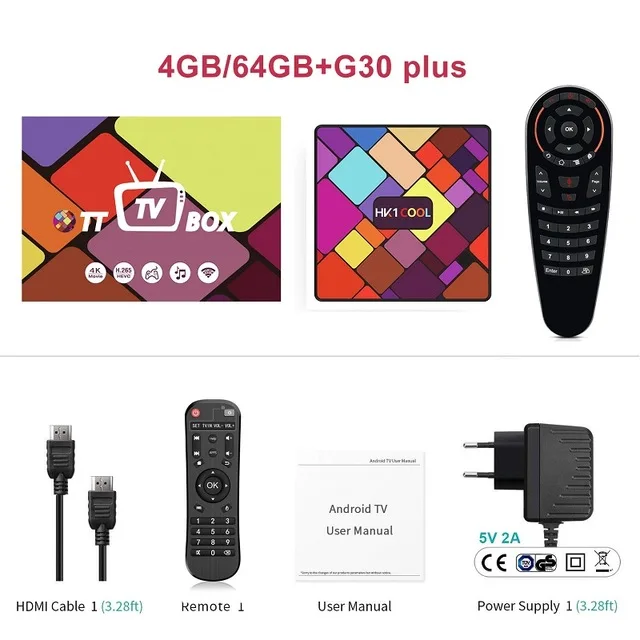 4GB 64GB G30 Plus HK1 крутой Android 9,0 Смарт медиаплеер RK3318 2,4 ГГц/5 ГГц двойной Wi-Fi телеприставка 4 ГБ 32 ГБ 64 Гб 128 Гб 4 к HD Netflix домашний ТВ приставка - Цвет: 4GB 64GB G30 Plus