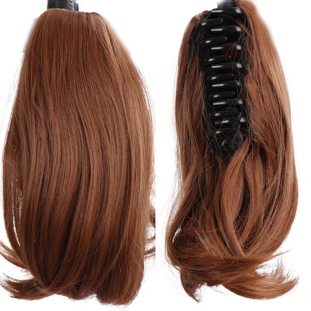 MSTN Synthetic Short Straight Ponytail Extension Claw Clip in Hair Extensions Natural Pony Tail Fake Hair Hairpiece For Women 30