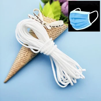 

5m 3mm round disposable mask elastic pack with self-made mask rope DIY protective clothing accessories