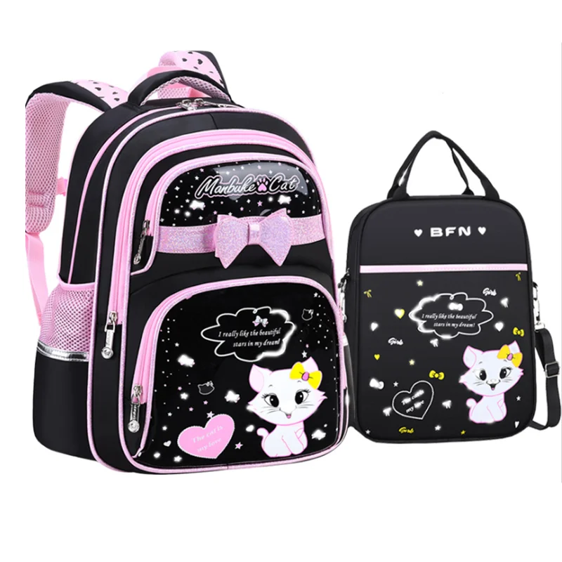 Orthopedic-Backpacks Schoolbag Primary Mochila Girls Waterproof Korean Fashion PU