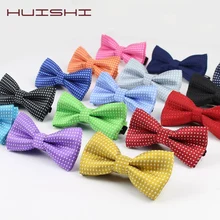 HUISHI классический детский лоток для хранения девочек детский модный галстук-бабочка сплошной цвет в горошек мятный зеленый красный черный белый зеленый Домашние животные Cravate