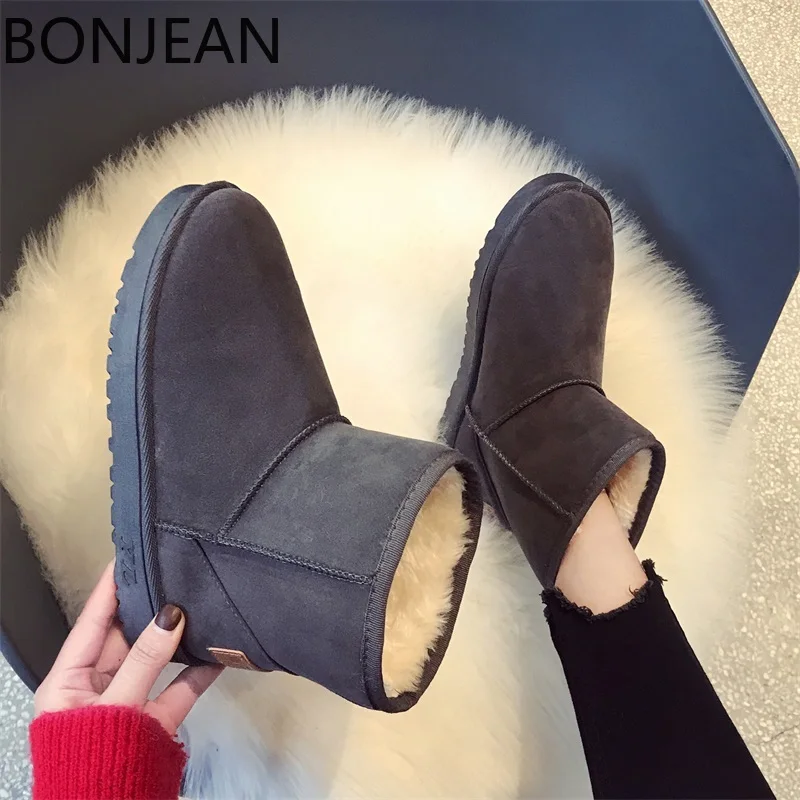 2020 женские ботинки Bottines Femmes модные зимние ботильоны теплая женская обувь с