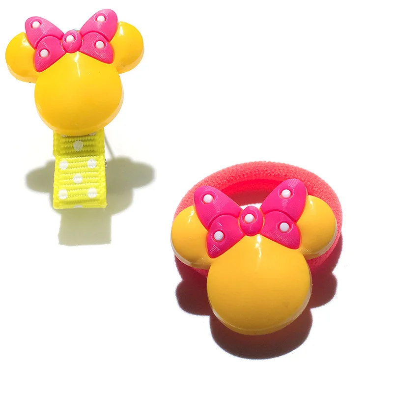 DS2304-09 2 шт./лот, заколки для волос с Микки и Минни для девочек, мягкие тканевые заколки для девочек с героями мультфильмов, головные уборы, аксессуары для волос, заколки для волос, подарки для детей - Цвет: DS2304-09