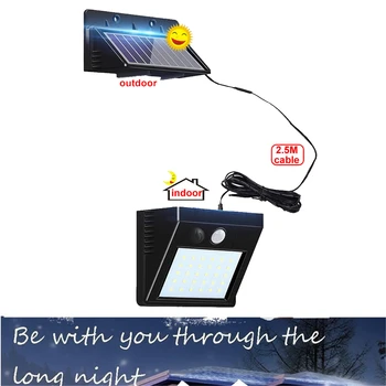 

1/4pcs 30 LEDs Solar Panel Power Light PIR Motion Sensor Separable Wall Lamp Outdoor Path Yard Garden Fence Night Light New indo