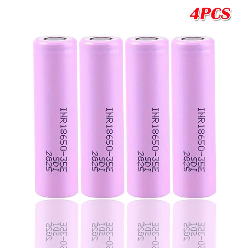 INR18650 18650 35e 3,7 v 3500mAh 13A разрядка литий-ионная аккумуляторная батарея для samsung 35E фонарик электронная сигарета - Цвет: 4pcs