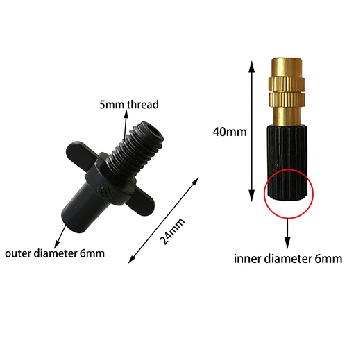 C 10Pcs Brass Misting Nozzle Garden Greenhouse Irrigation Atomization Sprinkler Patio Cooling System Sprayer - Цвет: C