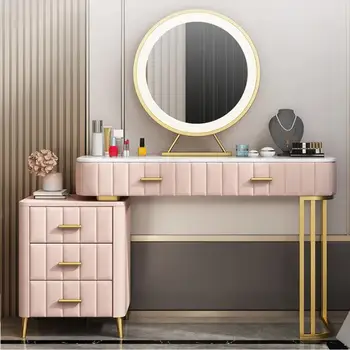 

Nordic marble dressing table dressing table bedroom small unit modern simple net red ins wind storage cabinet