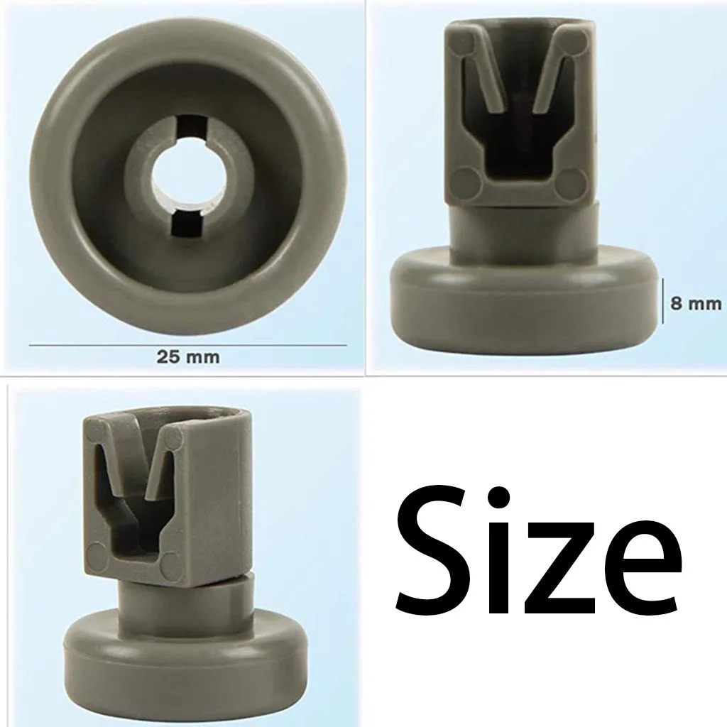 2Pcs Universal Dishwasher Upper & Lower Basket Wheel Fit AEG Favorit Zanussi