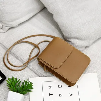 

Universal PU Leather Cell Phone Female bag Shoulder Pocket Wallet Pouch Neck Strap Square bag For Samsung For iPhone huawei