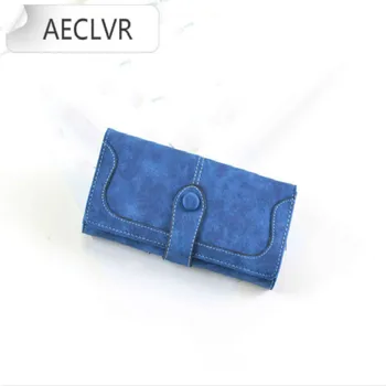 

Many Departments Faux Suede Long Wallet Women Matte Leather Lady Purse High Quality Female Wallets Card Holder Clutch Carteras