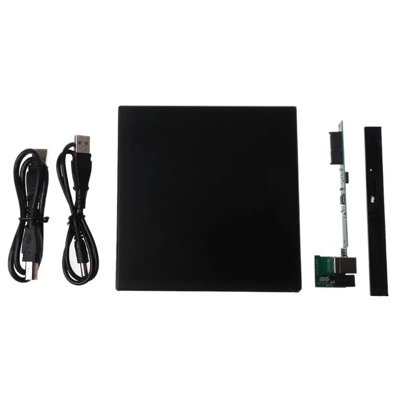12,7 мм USB 2,0 Внешний DVD/CD-ROM чехол для ноутбука Настольный ПК оптический диск SATA на SATA внешний корпус для DVD