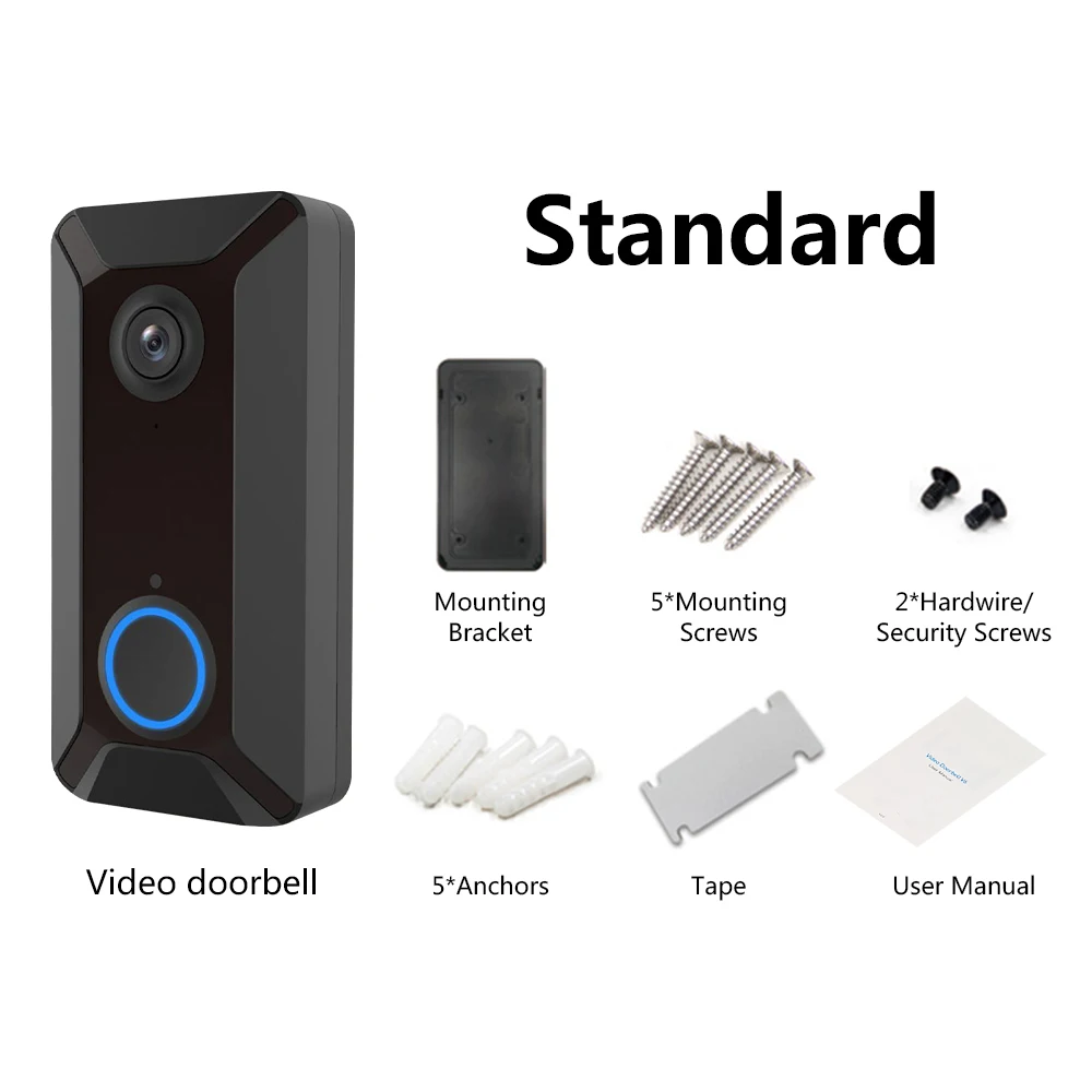 WiFi видео дверной звонок умный беспроводной дверной звонок ip-камера двухсторонний Аудио Инфракрасный пульт дистанционного управления домашний мониторинг безопасности
