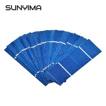

SUNYIMA 50Pcs 0.5V 0.35W Solar Panels Polycrystalline 78x26mm Mini Sunpower Solar Cells DIY Solar System for Battery Charger