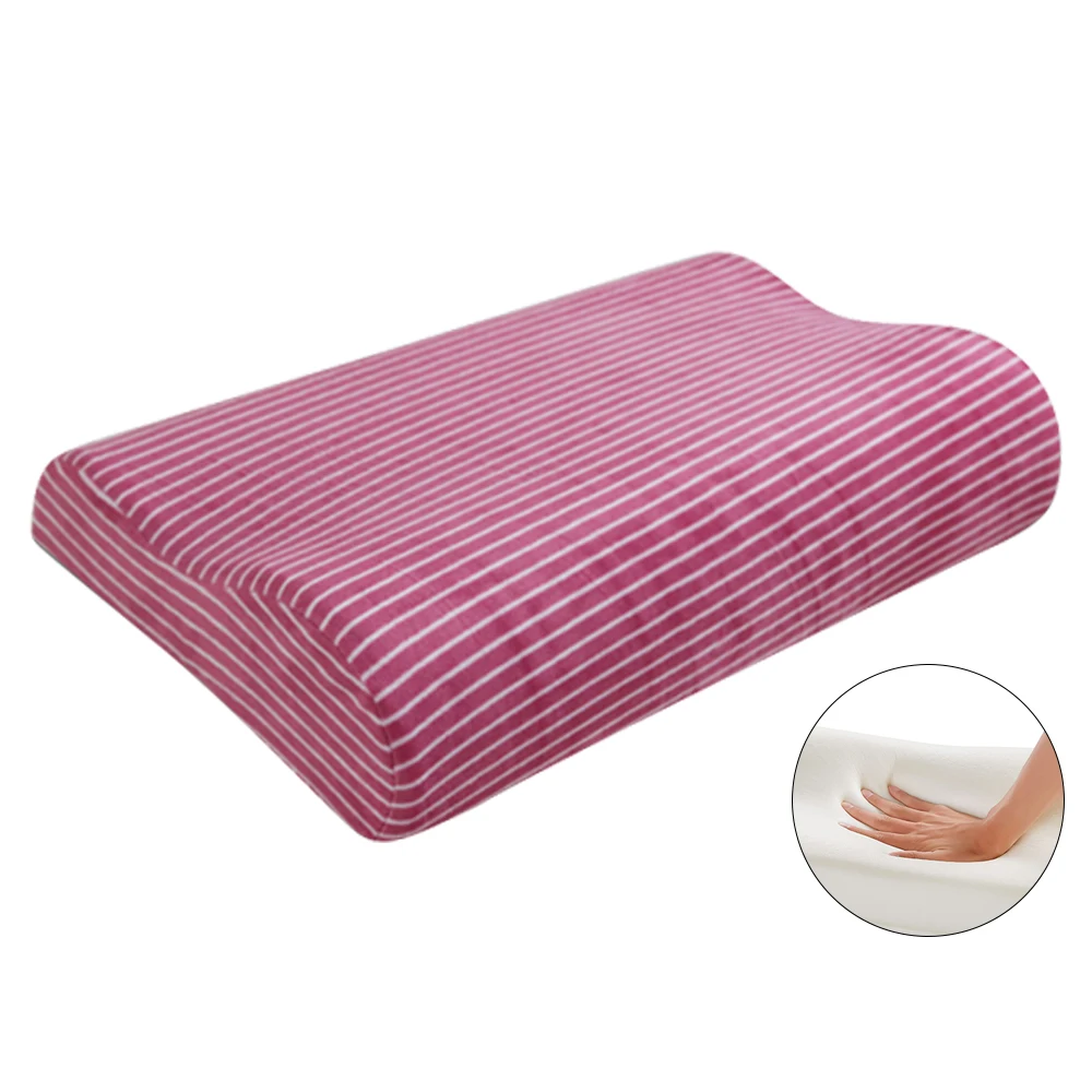 1 шт. Ортопедическая подушка с эффектом памяти, Ортопедическая подушка, постельные принадлежности, подушка для шеи, волоконные подушки с медленным отскоком, массажер для шейного отдела, забота о здоровье - Цвет: rose red  50x30cm