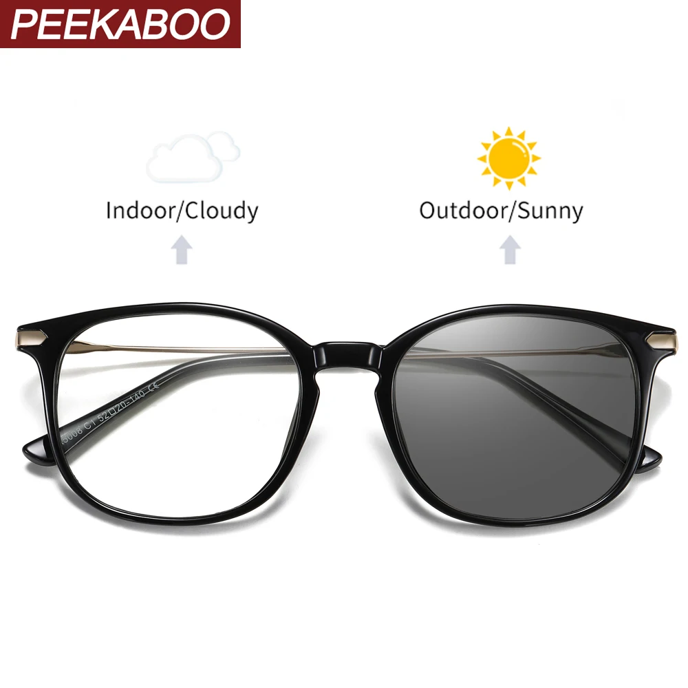 Peekaboo фотохромные очки для мужчин анти синий светильник прозрачные линзы tr90