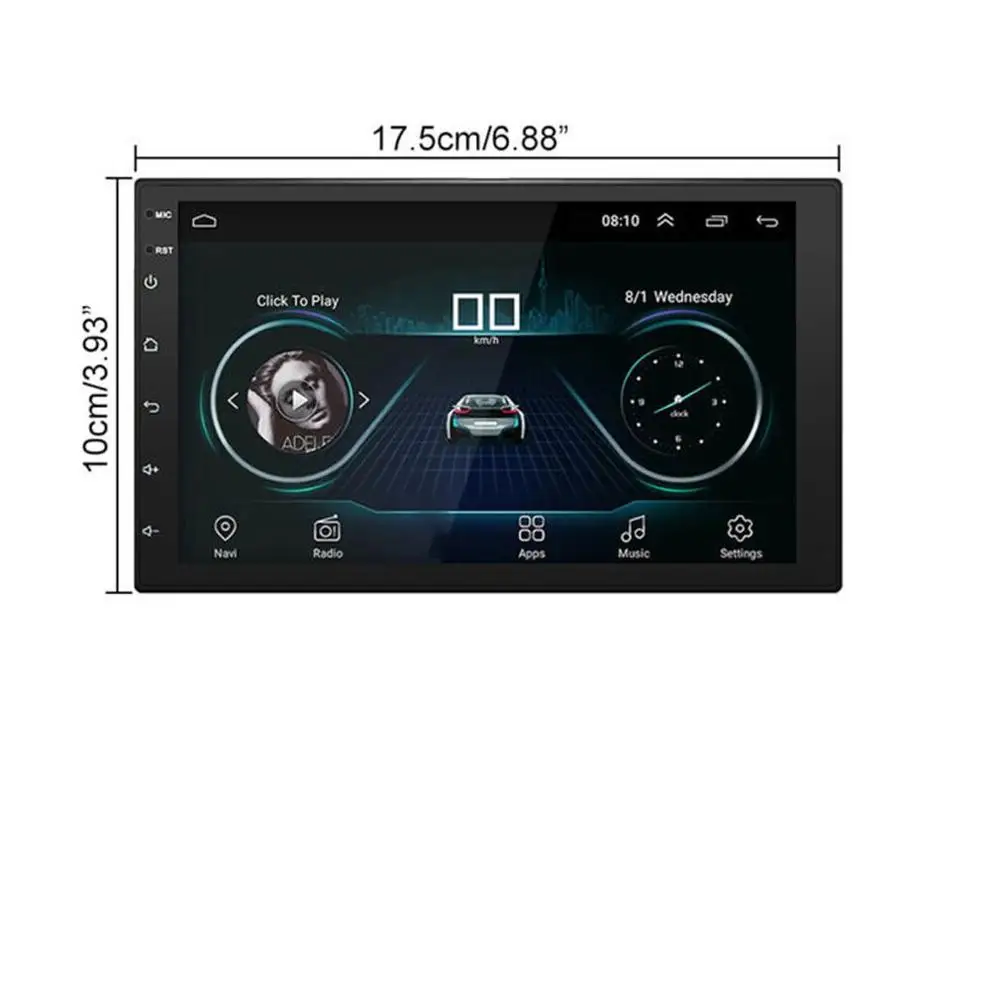 Android 8.1 Car Stereo Gps Navigation Radio Player Double Din Wifi 7 Inch With 5 Points Capacitive Touch Screen