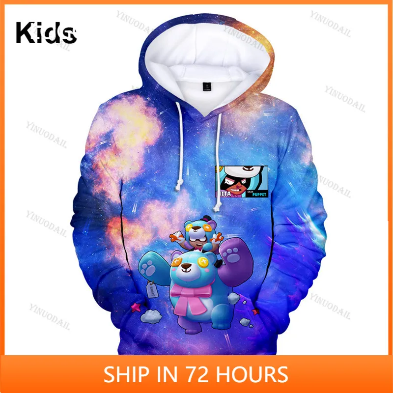 

Brawls Children's Crow Shoot Game 3D Print Hoodie Womens Clothing Sweatshirts Star Women Kids Leon Tops 2021 Boys Girls