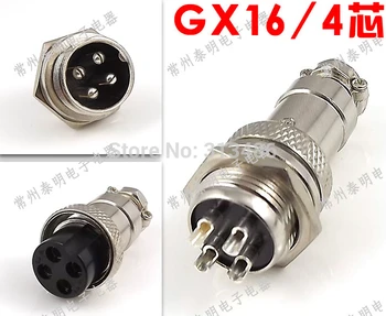 

Super Quality GX16 4 pins 16mm aviation connector female plug male socket