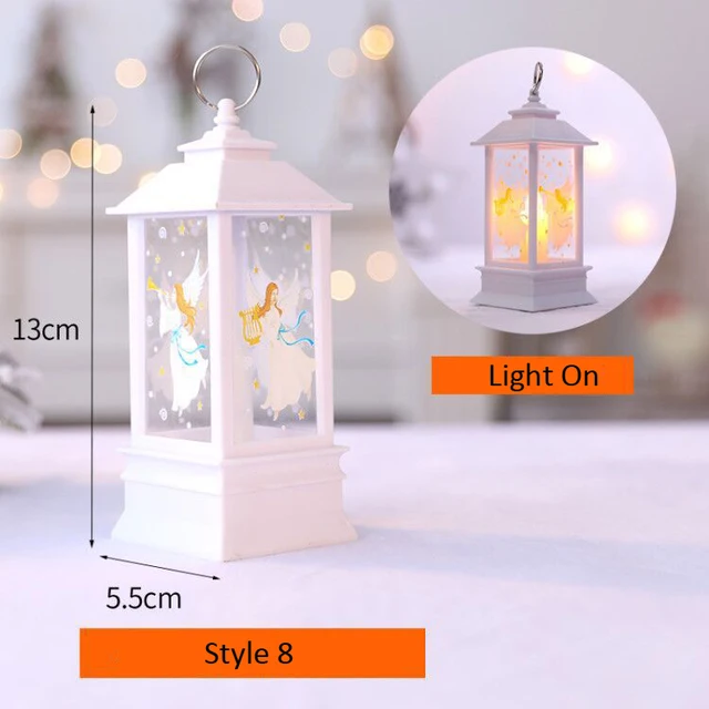 Santa Claus Snowman Lantern Light Merry Christmas Decor For Home Christmas Tree Ornament Xmas Gifts Navidad 2021 New Year 2022 Style 8
