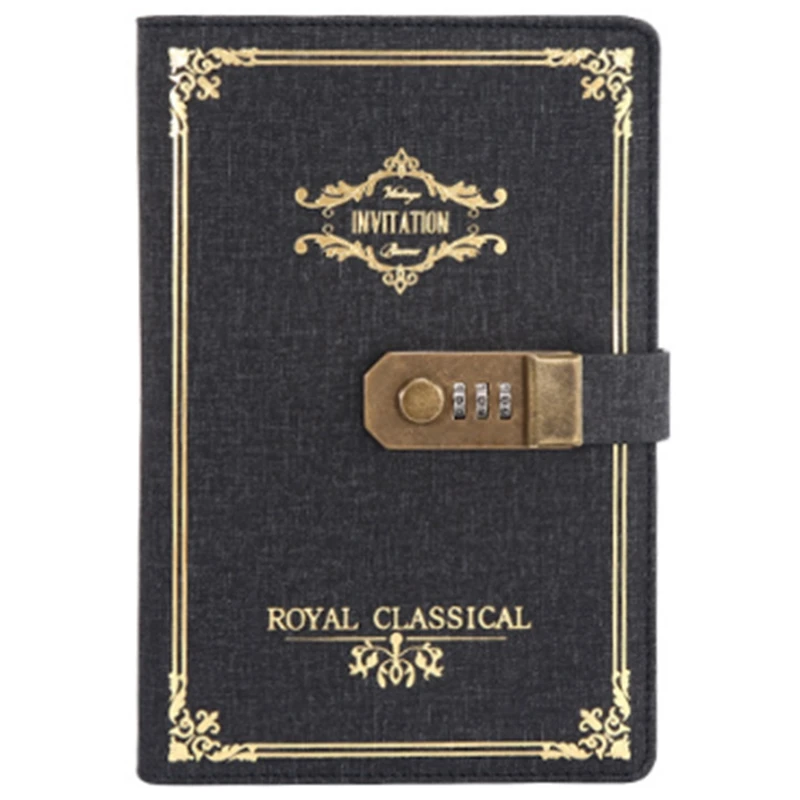 

Retro Password Book Creative Student Diary Notebook Hand Book Stationery Pu Leather Journal