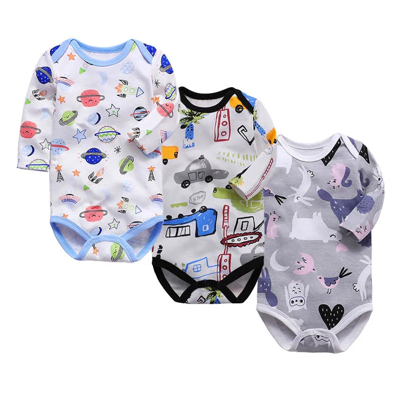 

Baby Boys Clothing Newborn Bodysuit Long Sleeve Set 3 6 9 12 18 24 Months 3 Pack Infant baby Girls Clothes