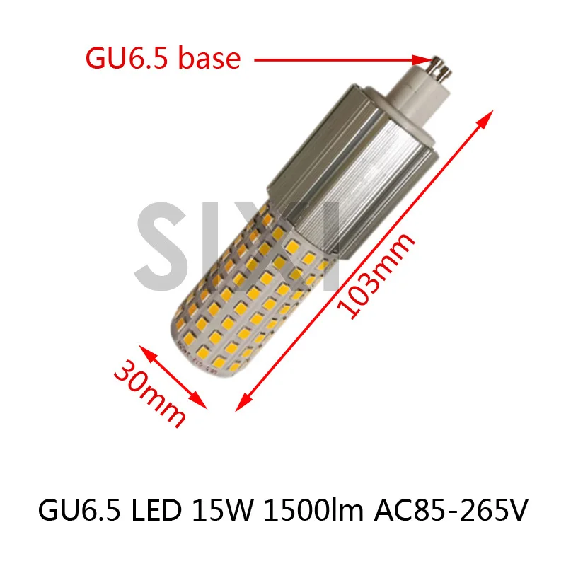 Светодиодный GU6.5 Светодиодная лампа 15 Вт 1500LM SMD2835 светодиодный лампы лампа сверхъяркая AC85-265V лампа высокой яркости освещения