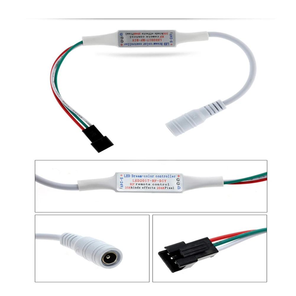 WS2812B/WS2811 пластиковые аксессуары RF беспроводная домашняя Светодиодная лента DC 5~ 24 В пиксель 14 ключ пульт дистанционного управления электрический Микровыключатель