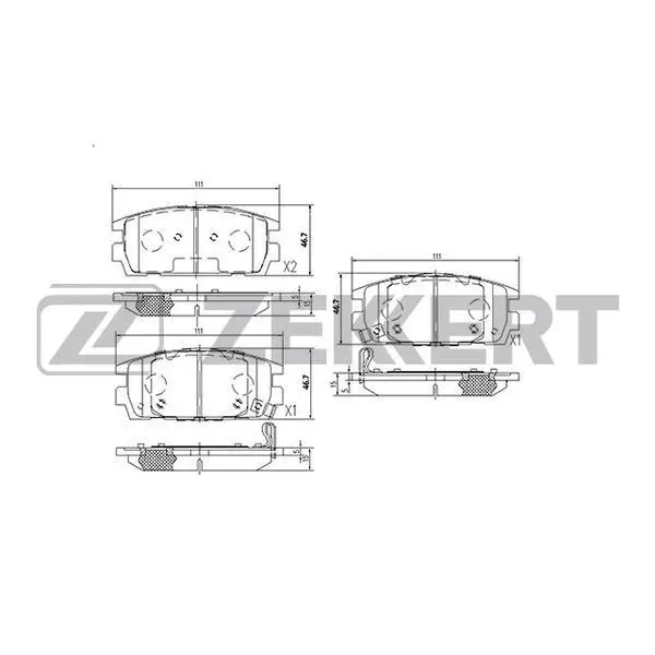 Колодки торм. диск. зад Hyundai Terracan 01 ZEKKERT bs-1937