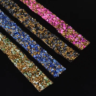 

2019 New color resin DIY multi-purpose clothing (mobile phone shoes hats) accessories row drill win-win hot melt glue rhinestone
