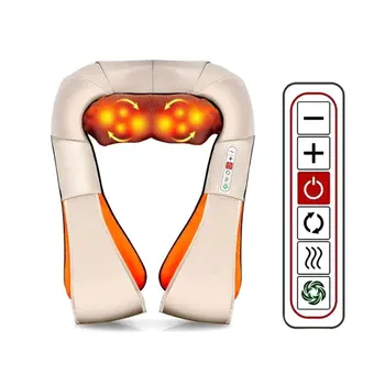 

U Shape Electrical Shiatsu Back Neck Shoulder Body Massager Infrared Heated Kneading Car Home Massagem
