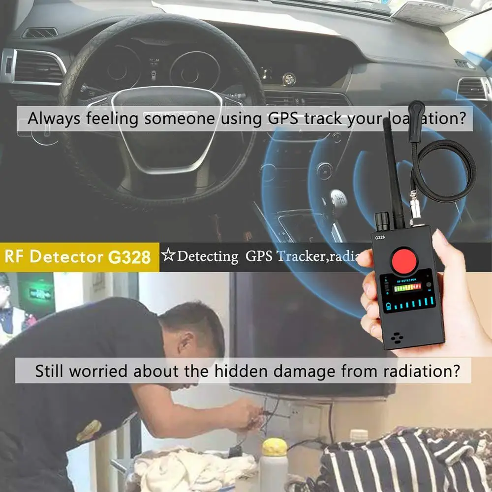 Anti Spy Hidden Camera Detector Wireless RF Signal Bug Detects Ultra-Sensitive Sweeper GSM Listening Spy Camera Device Scanner