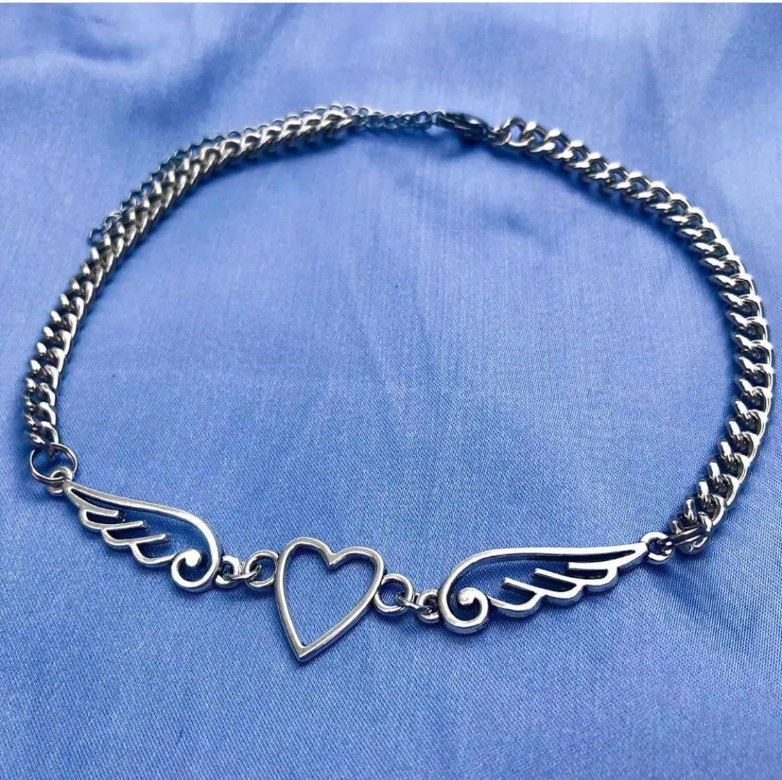 Punk Hollow Out Heart Feather Metal Choker Necklace For Women 3 H7dc11ff1995945b0a1738e6666fd0b582