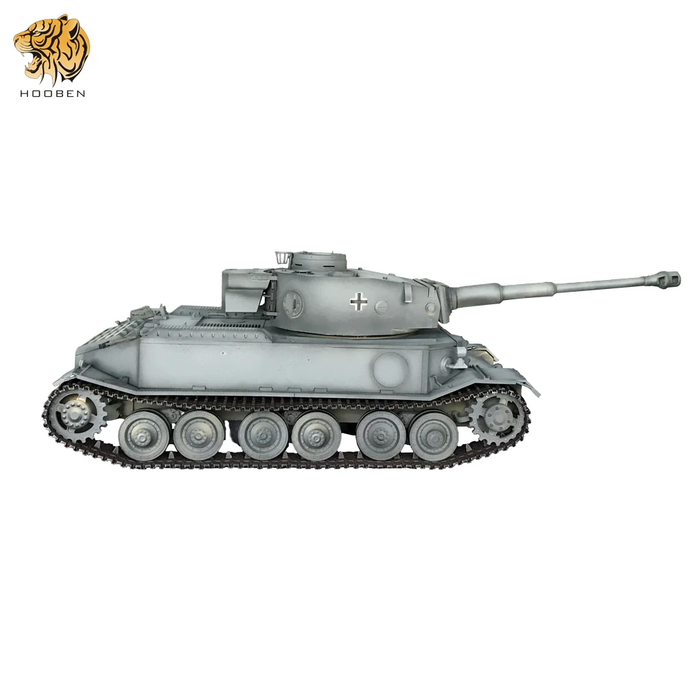 HOOBEN 1/16 rc Танк немецкий TigerP Tiger 2,4G VK 4501 пульт дистанционного управления боевые тяжелые танки с металлической коробкой передач, дым+ звук+ Битва
