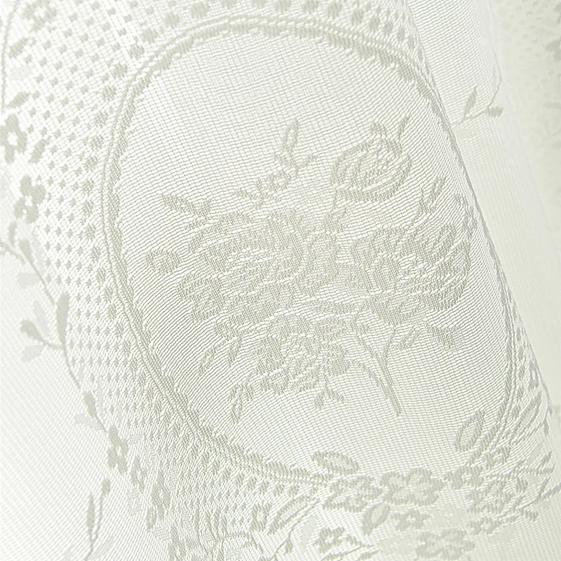 Кружево пион Белый чистое занавесное окно спальня Европа Полые тюль с драпировкой тканевые шторы на заказ M190#30