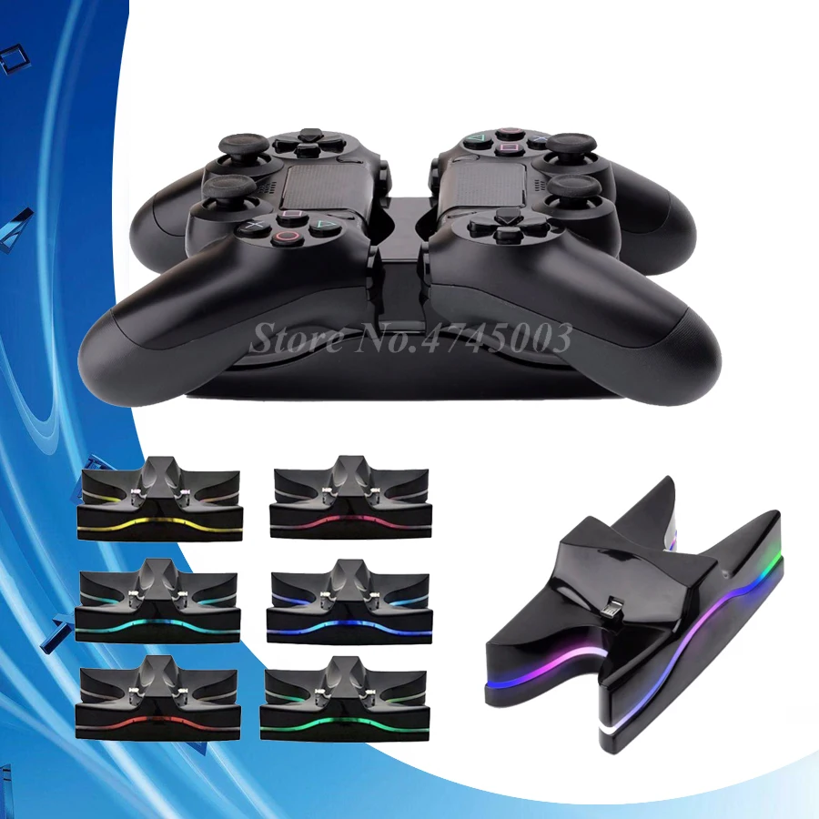 

2020 PS4 Controller Charger PS 4 Slim Pro Gamepad LED Dual Fast Charging Dock Station Play Station 4 Joystick Accessories Games