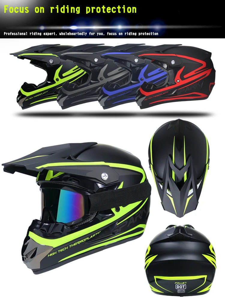 MSUEFKD Полнолицевой мотоциклетный шлем Cross capacete мотокросса внедорожный ATV MTB горные гонки Casco DOT утвержден