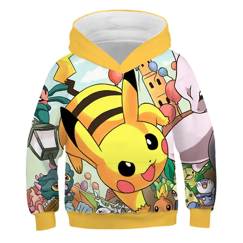 

Hip Hop Pokemon 3D Hoodie Anime Pikachu Cosplay Kpop Casual Streetwear for Kid Hoodies Men Sweatshirt Tops Unisex Cloth