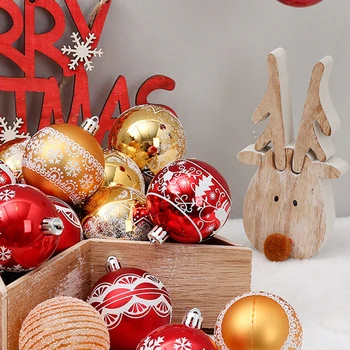 

24pcs/lot 6cm Christmas Ball Tree Decor Bauble Xmas Party Hanging Ball Ornament Decorations For Home Christmas Decorations Gift