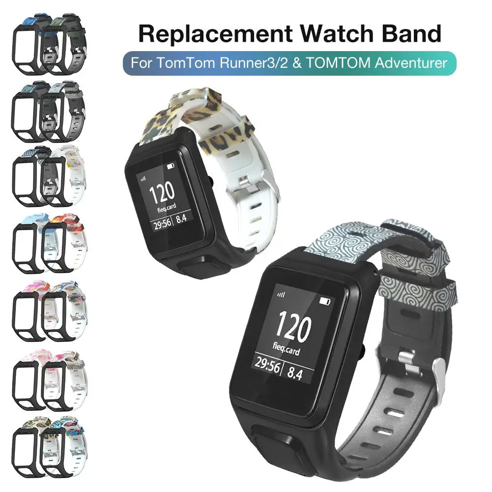 Многоцветный силиконовый сменный Браслет для часов Ремешок для TomTom Runner 3 TOMTOM Adventurer Smart Watch Band