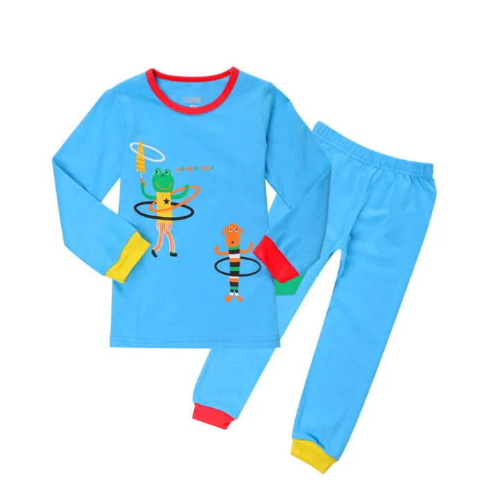 JQ-TA, 6 компл./лот оптом, овая торговля детской для мальчиков и девочек, пижамы, одежда для сна, комплекты одежды с длинными рукавами для детей 2-7 лет, хлопок, трикотаж