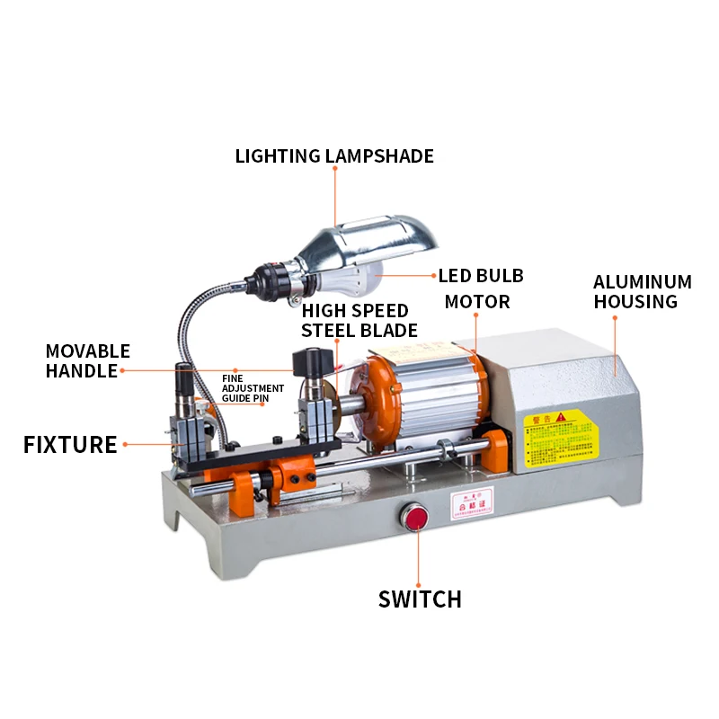 US $126.40 1PC Horizontal Type With Car Key Copy Machine 220V Key Duplication Machine Key Machine Lengthening And Heightening Fixture Tools