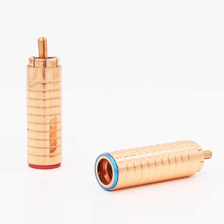 

VR003 RCA Plug red copper Plated Audio Video Adapter Connectors Soldering