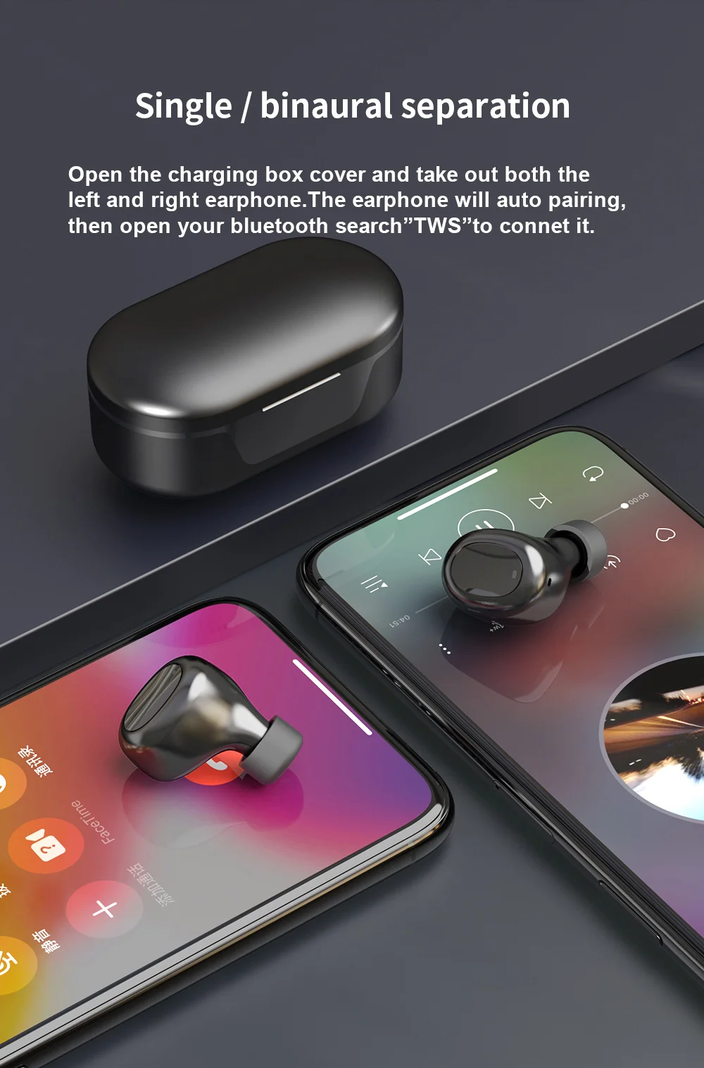 TW16 Wireless Bluetooth Headphone - Black