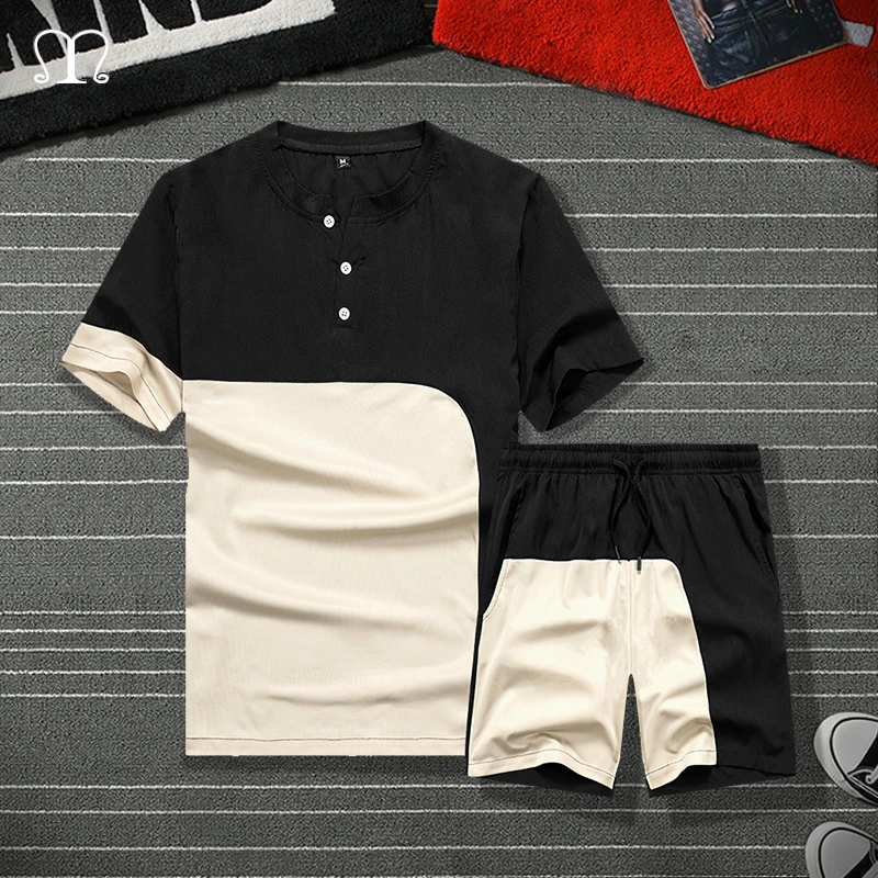 2020 Mens Sets 2 Piece Summer Men' s Fashion T Shirts Sport joggers Shorts Set Plus Size Tracksuit Men Casual Sports Suit 4XL5XL 2020 Mens Sets 2 Piece Summer Men' s Fashion T Shirts Sport joggers Shorts Set Plus Size Tracksuit Men Casual Sports Suit 4XL5XL