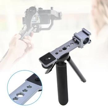 

Triple Cold Shoe Mount Gimbal Extension Bracket Adapter for OSMO Mobile Zhiyun Smooth 4 VDX99